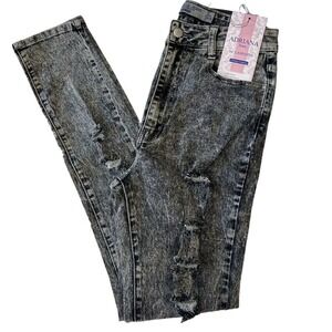 ADRIANA‎ JEANS By LAMASINI Women's Jeans Ripped 5 Pockets Stretch Size 11